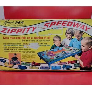 1968 Kenner's Zippity Speedway Toy Race Set, In Box Tested Working